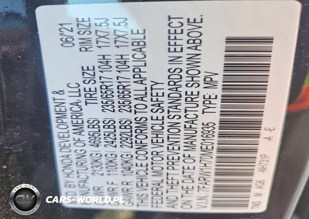 2021 Honda Cr-V Se VIN:7FARW1H70ME016935 - 13