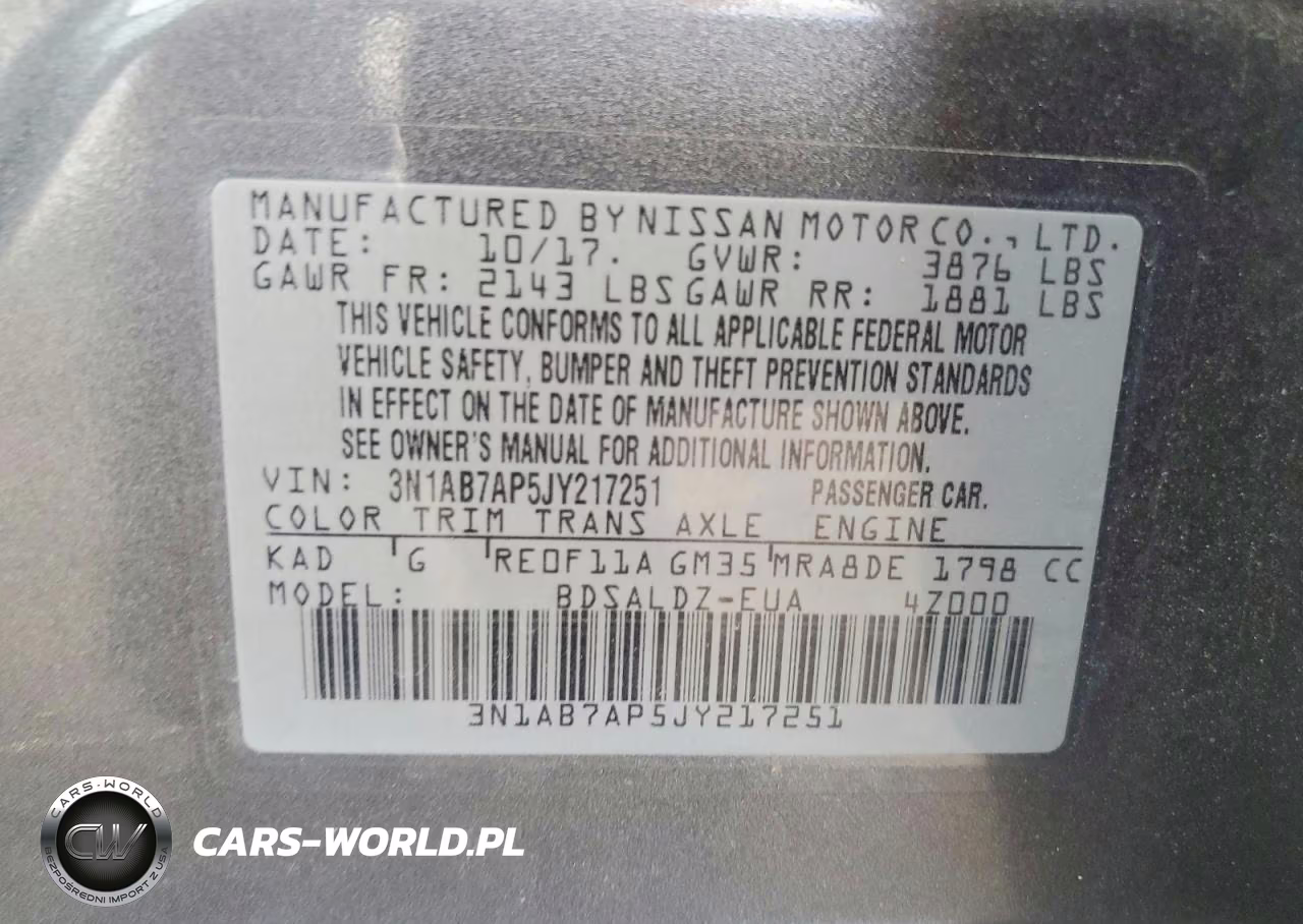 2018 Nissan Sentra Sv VIN:3N1AB7AP5JY217251 - 13