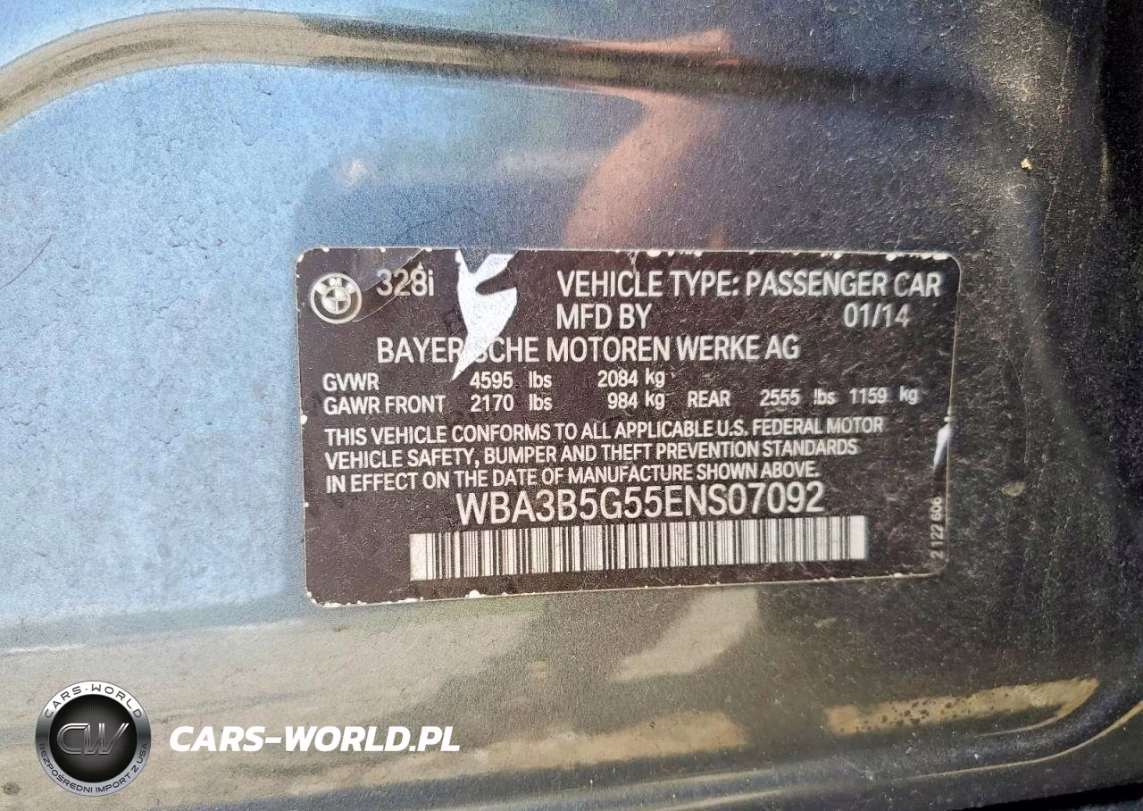 2014 BMW 328 Xi Sulev VIN:WBA3B5G55ENS07092 - 12