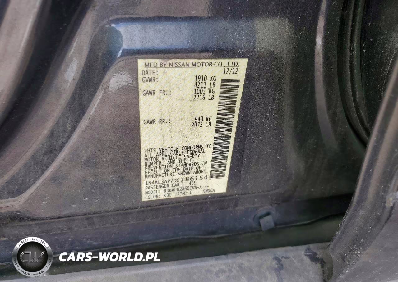 2013 Nissan Altima 2.5 VIN:1N4AL3AP7DC186154 - 13