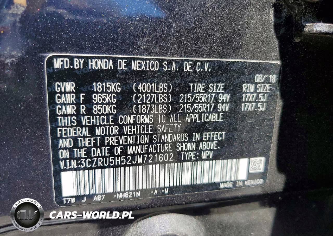 2018 Honda Hr-V Ex VIN:3CZRU5H52JM721602 - 14