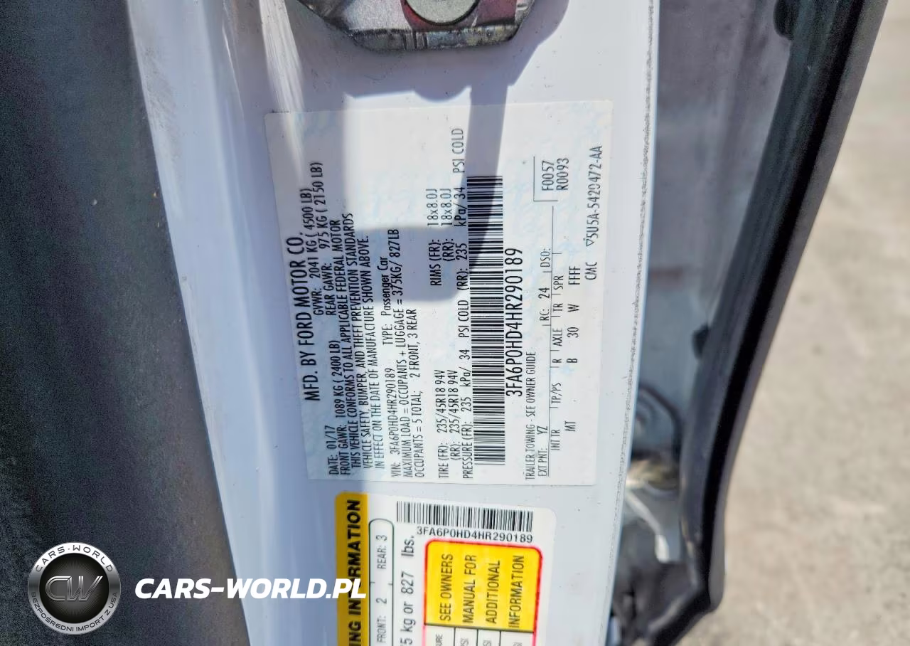 2017 Ford Fusion Se VIN:3FA6P0HD4HR290189 - 12