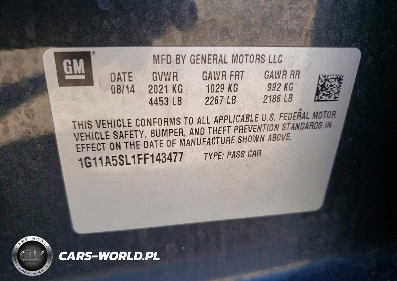 2015 Chevrolet Malibu Ls VIN:1G11A5SL1FF143477 - 12