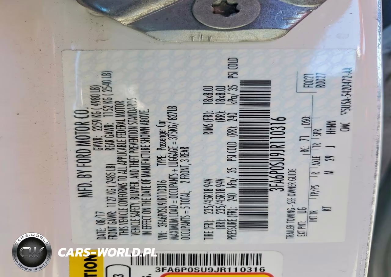 2018 Ford Fusion Titanium VIN:3FA6P0SU9JR110316 - 12