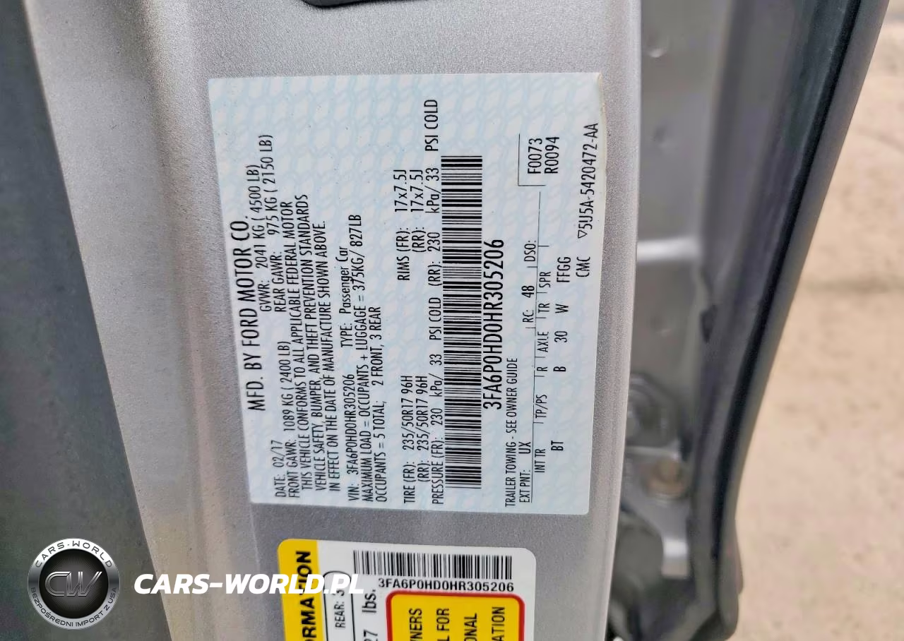 2017 Ford Fusion Se VIN:3FA6P0HD0HR305206 - 12