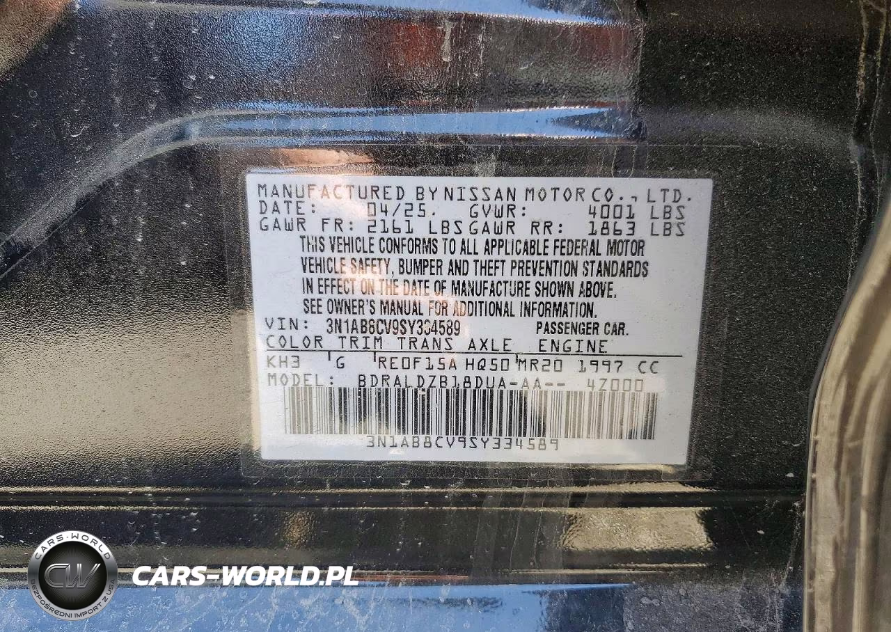 2025 Nissan Sentra Sv VIN:3N1AB8CV9SY334589 - 12