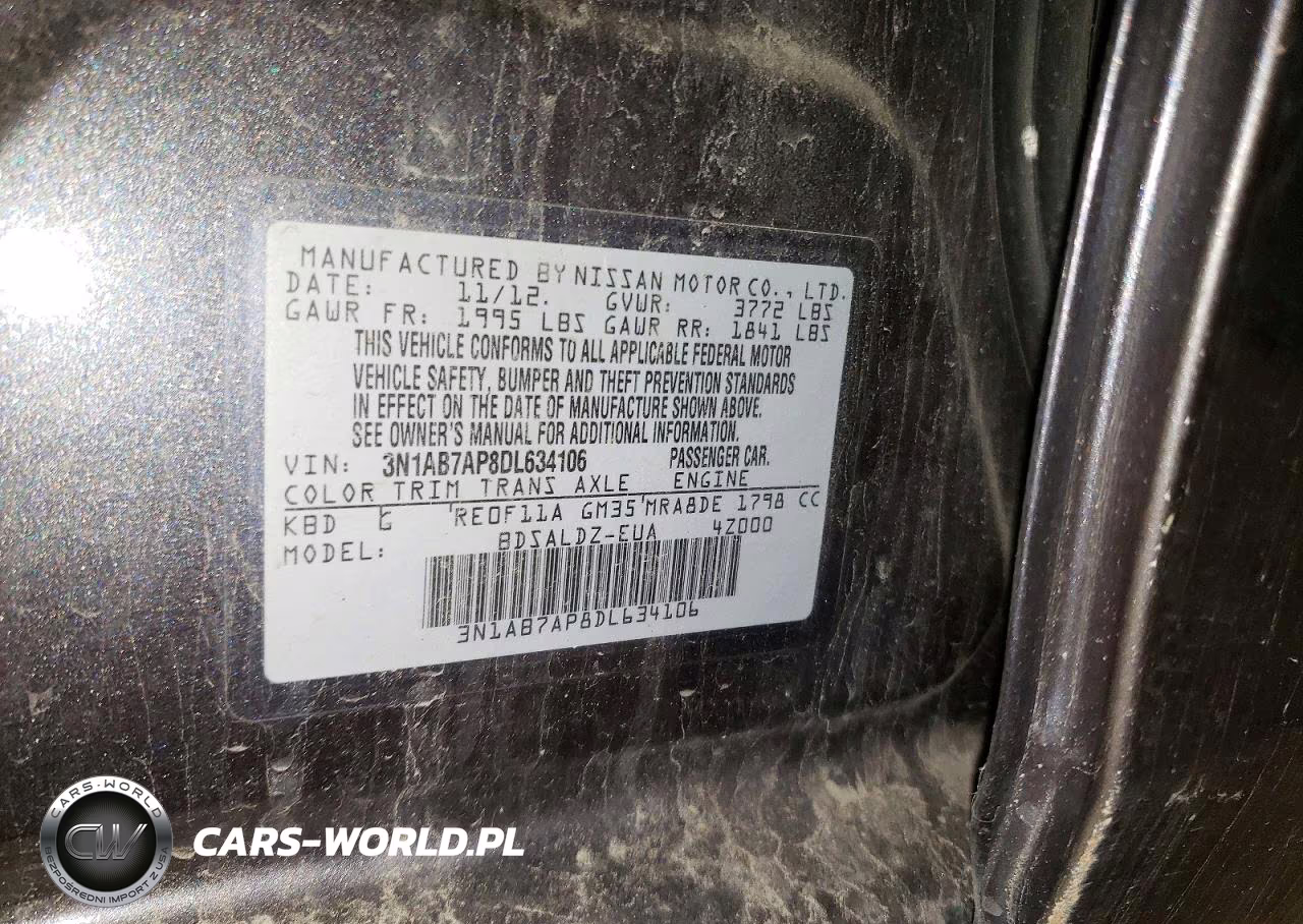 2013 Nissan Sentra S VIN:3N1AB7AP8DL634106 - 12