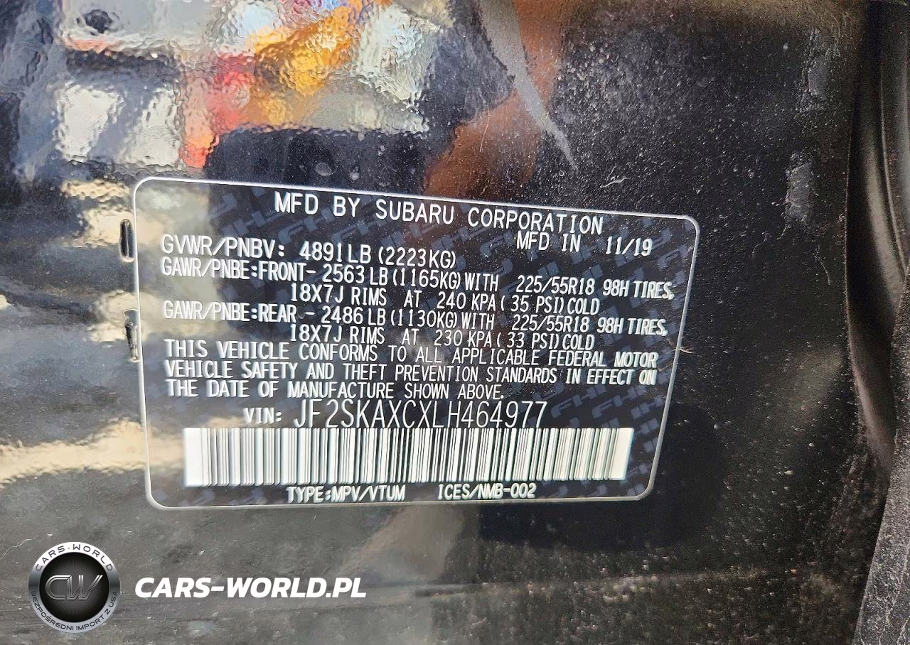 2020 Subaru Forester Touring VIN:JF2SKAXCXLH464977 - 13