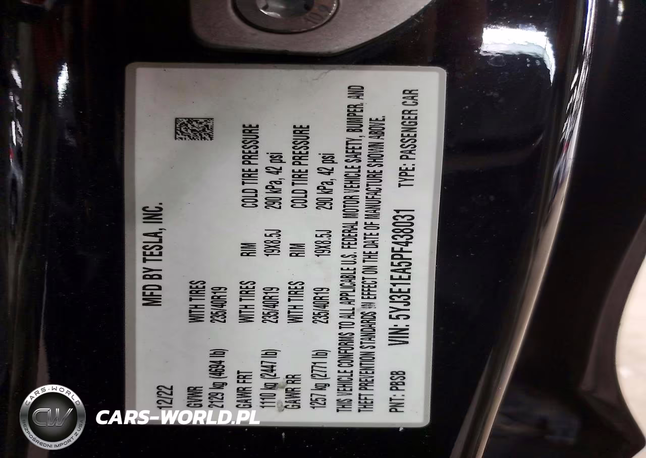 2023 Tesla Model 3 VIN:5YJ3E1EA5PF438031 - 12