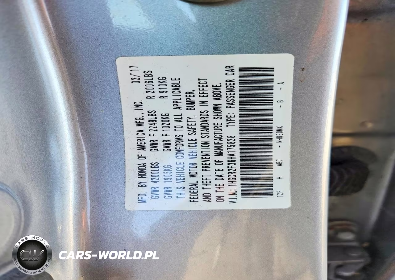 2017 Honda Accord Lx VIN:1HGCR2F36HA175828 - 13