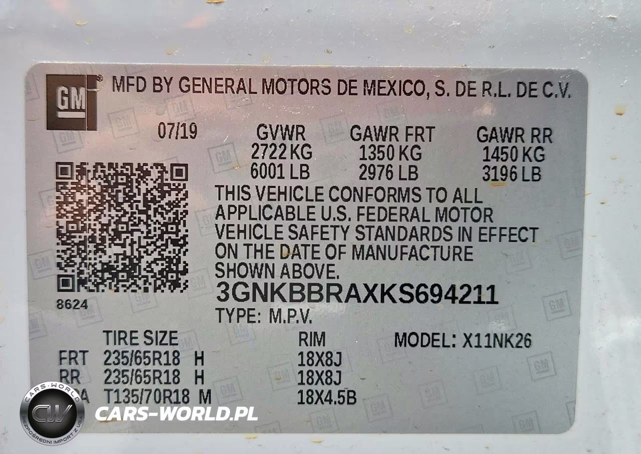 2019 Chevrolet Blazer 1Lt VIN:3GNKBBRAXKS694211 - 13