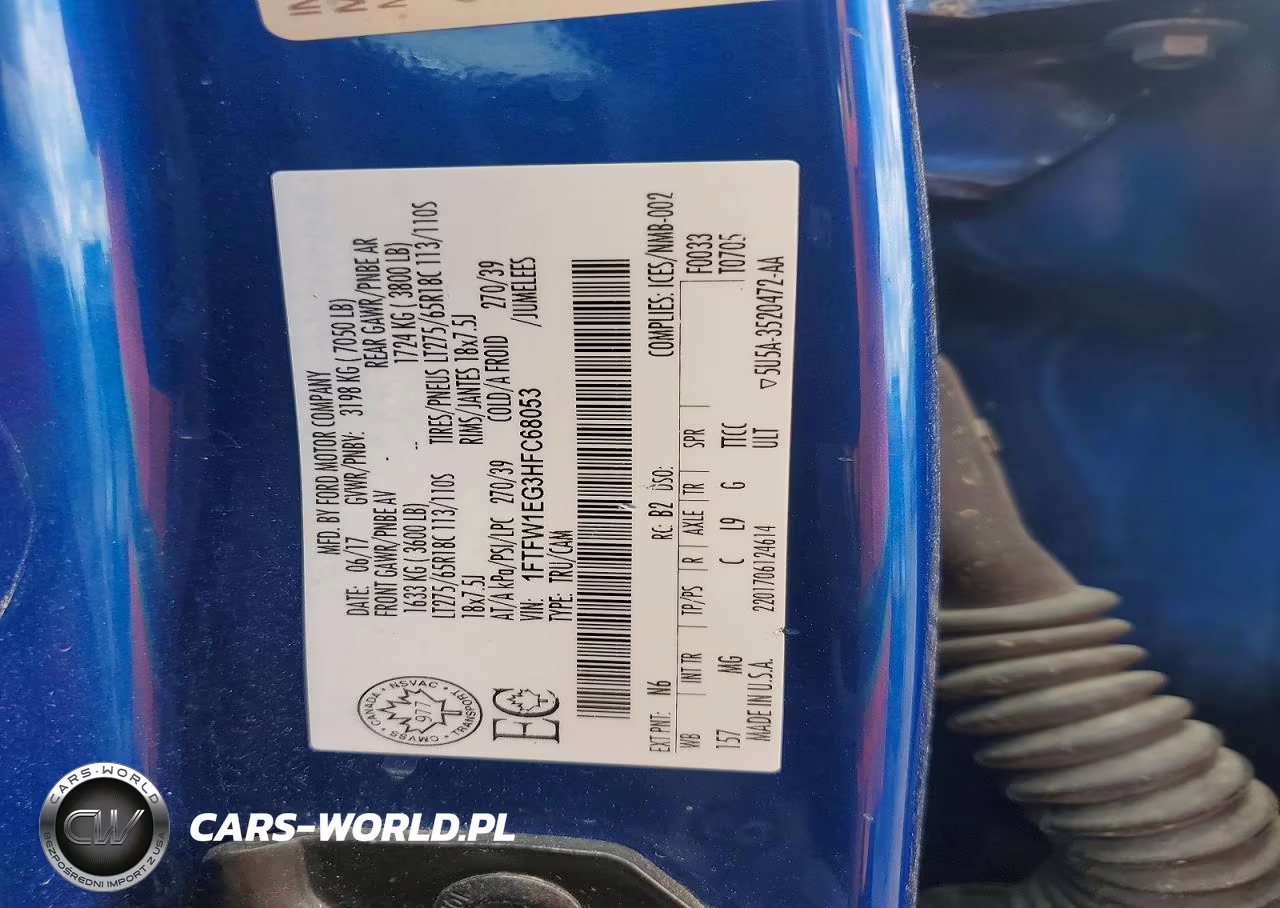 2017 Ford F150 Supercrew VIN:1FTFW1EG3HFC68053 - 12