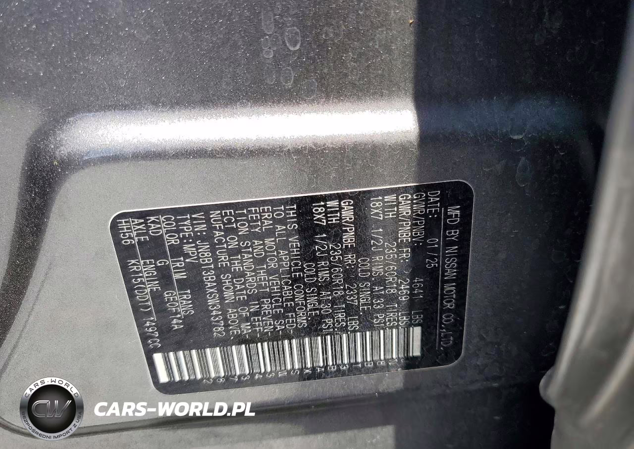 2025 Nissan Rogue Sv VIN:JN8BT3BAXSW343782 - 14