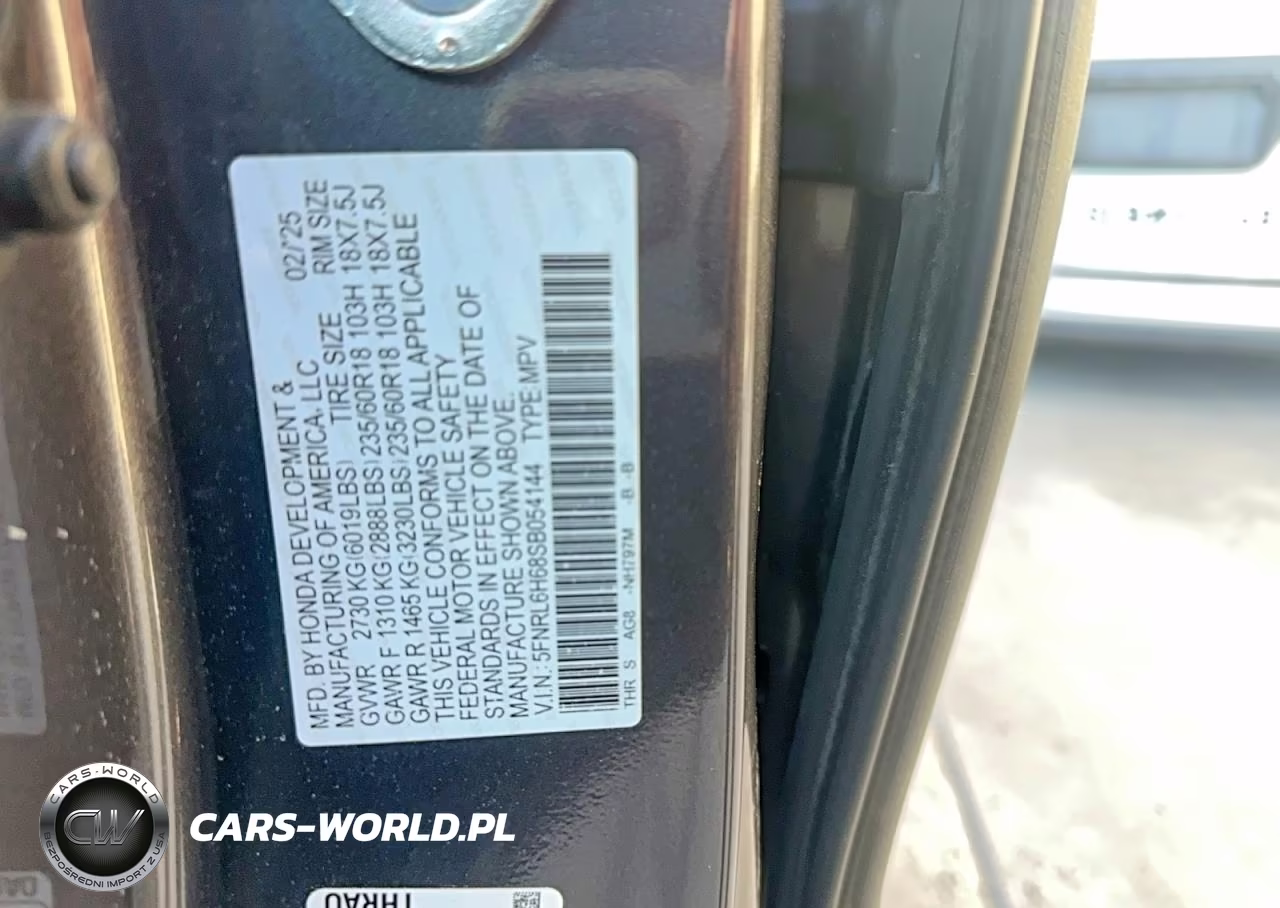 2025 Honda Odyssey Exl VIN:5FNRL6H68SB054144 - 10
