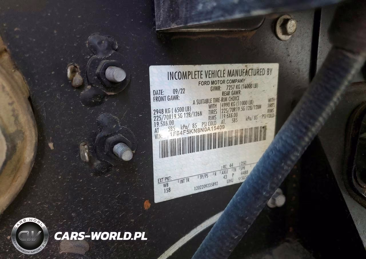 2022 Ford F59 VIN:1F64F5KN8N0A15409 - 12