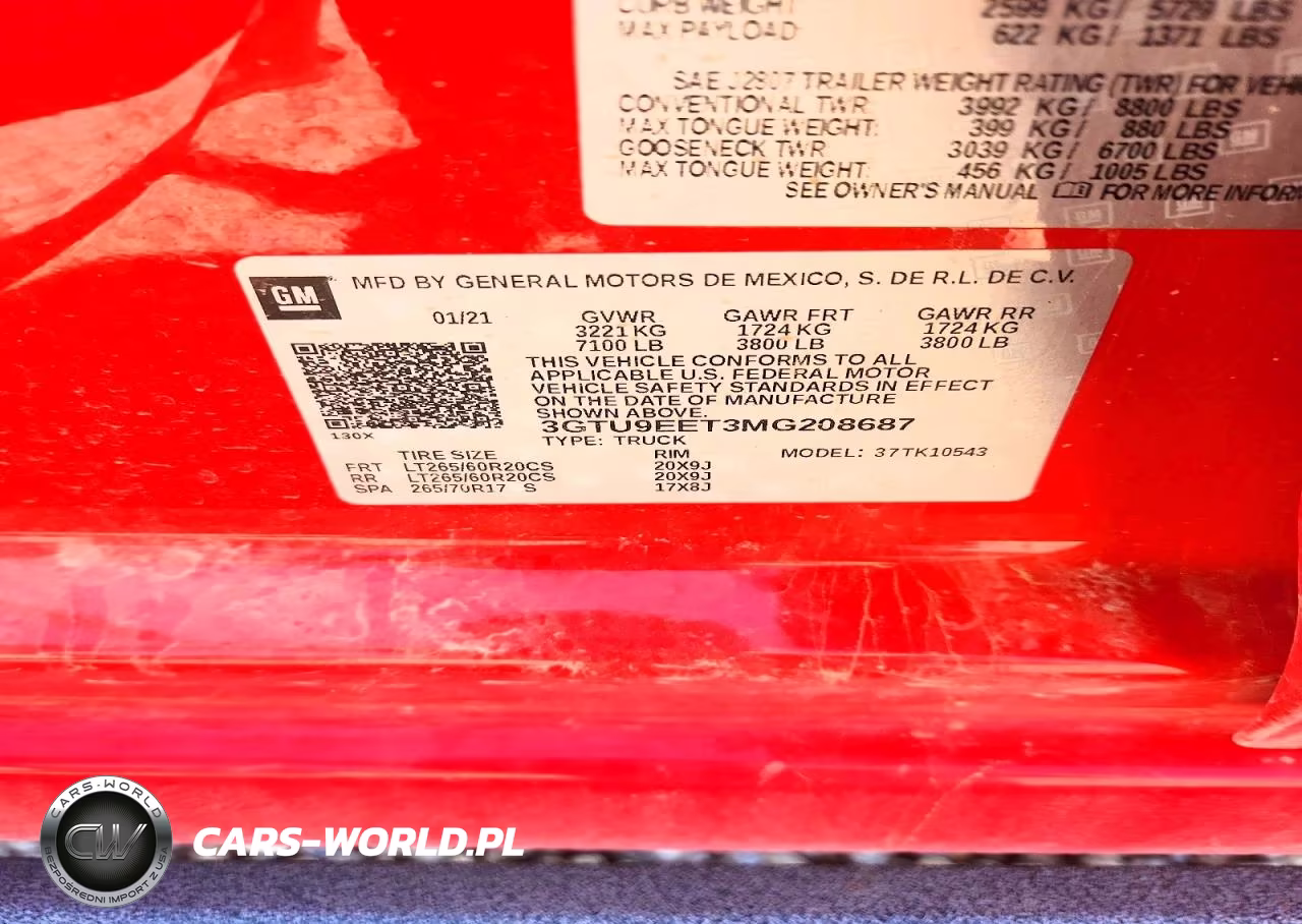 2021 GMC Sierra K1500 At4 VIN:3GTU9EET3MG208687 - 12