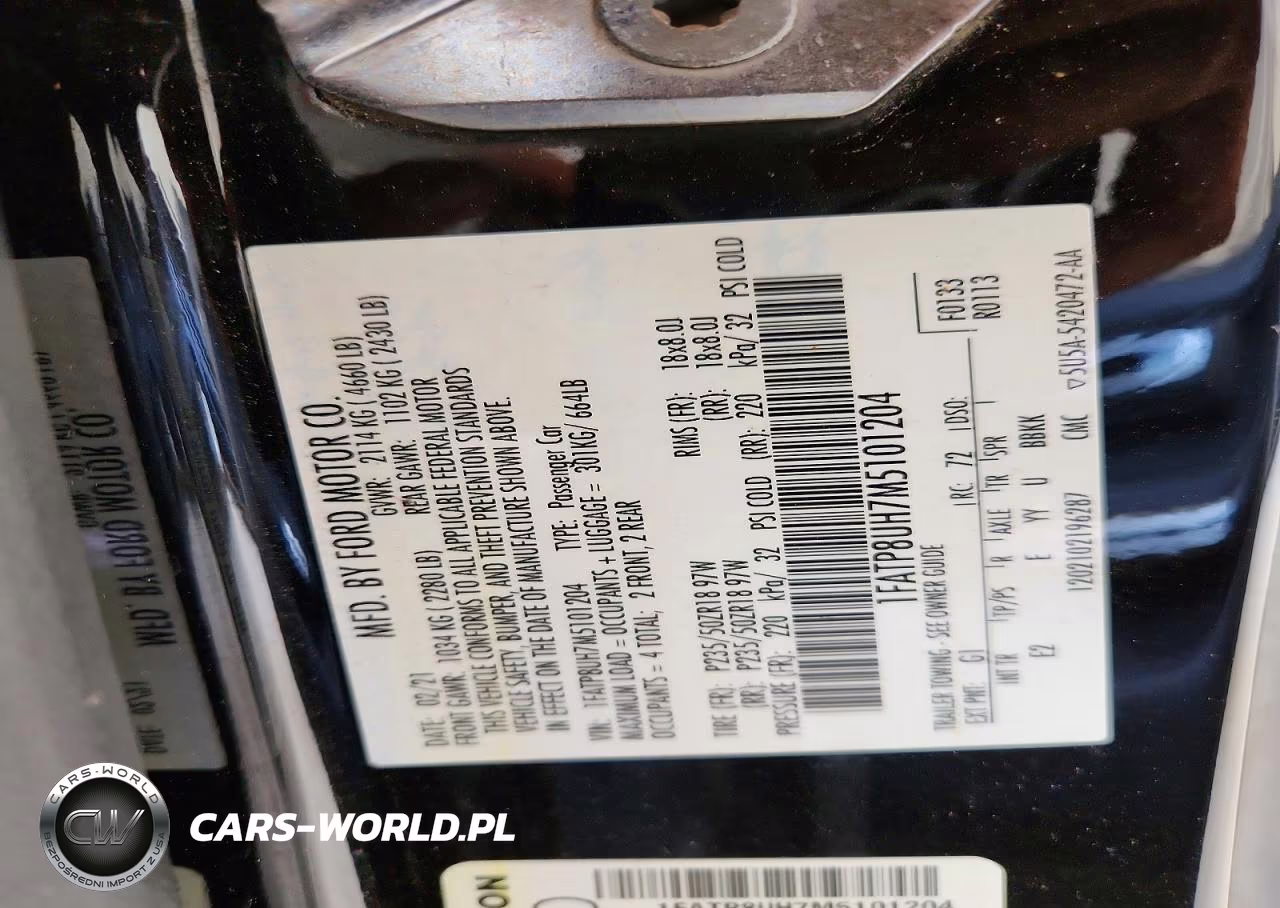 2021 Ford Mustang VIN:1FATP8UH7M5101204 - 12