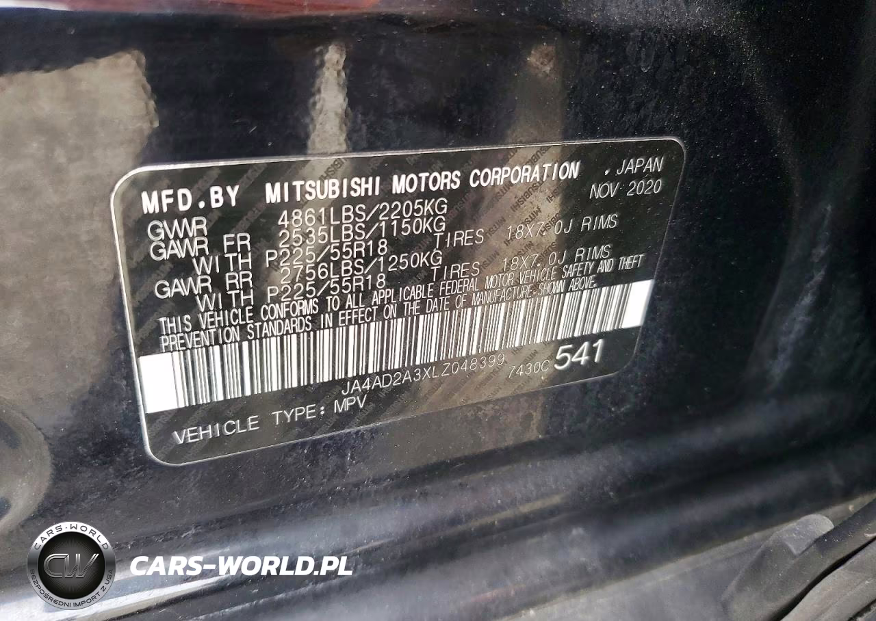2020 Mitsubishi Outlander Es VIN:JA4AD2A3XLZ048399 - 13
