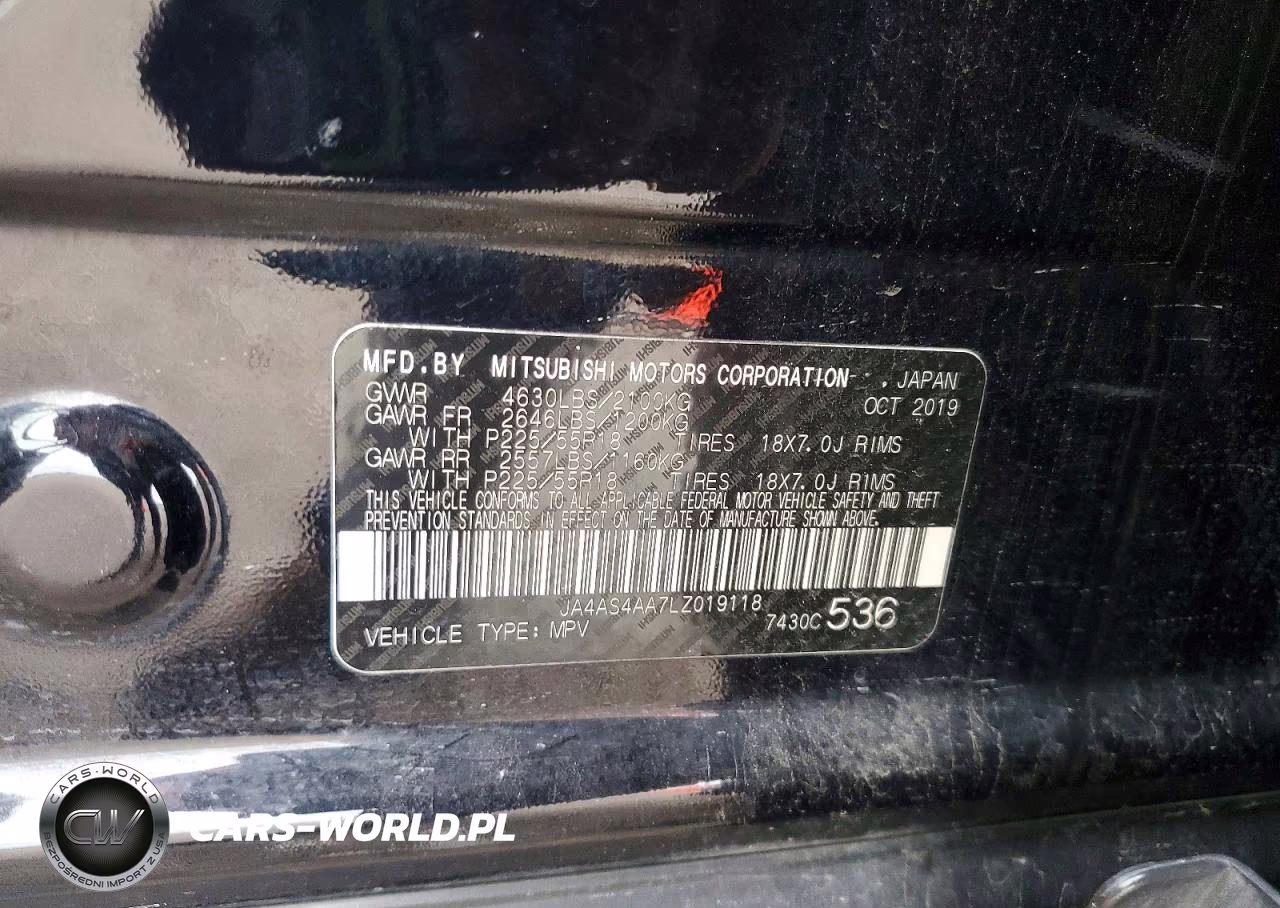 2020 Mitsubishi Eclipse Cross Le VIN:JA4AS4AA7LZ019118 - 12