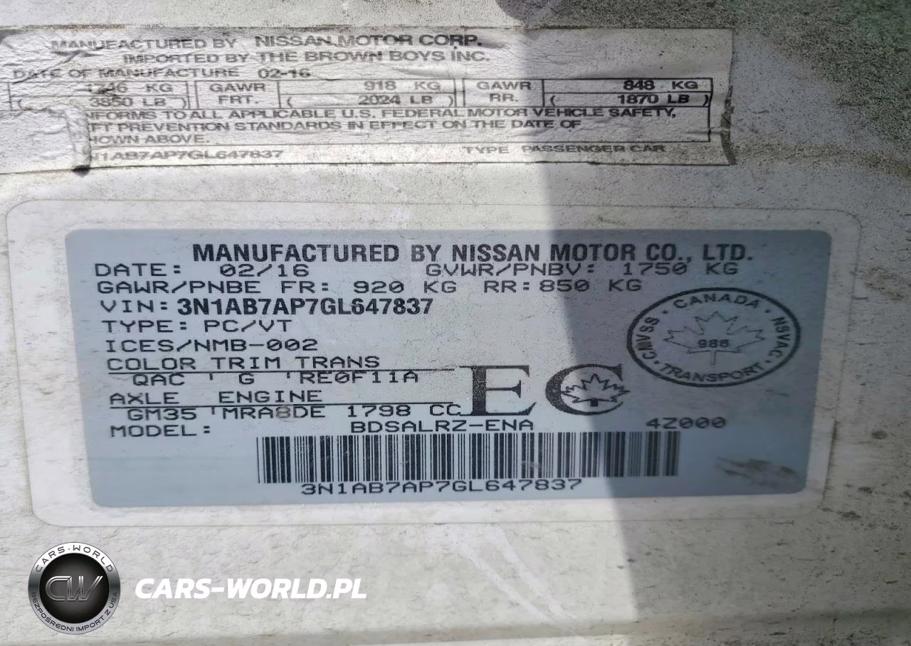 2016 Nissan Sentra S VIN:3N1AB7AP7GL647837 - 13