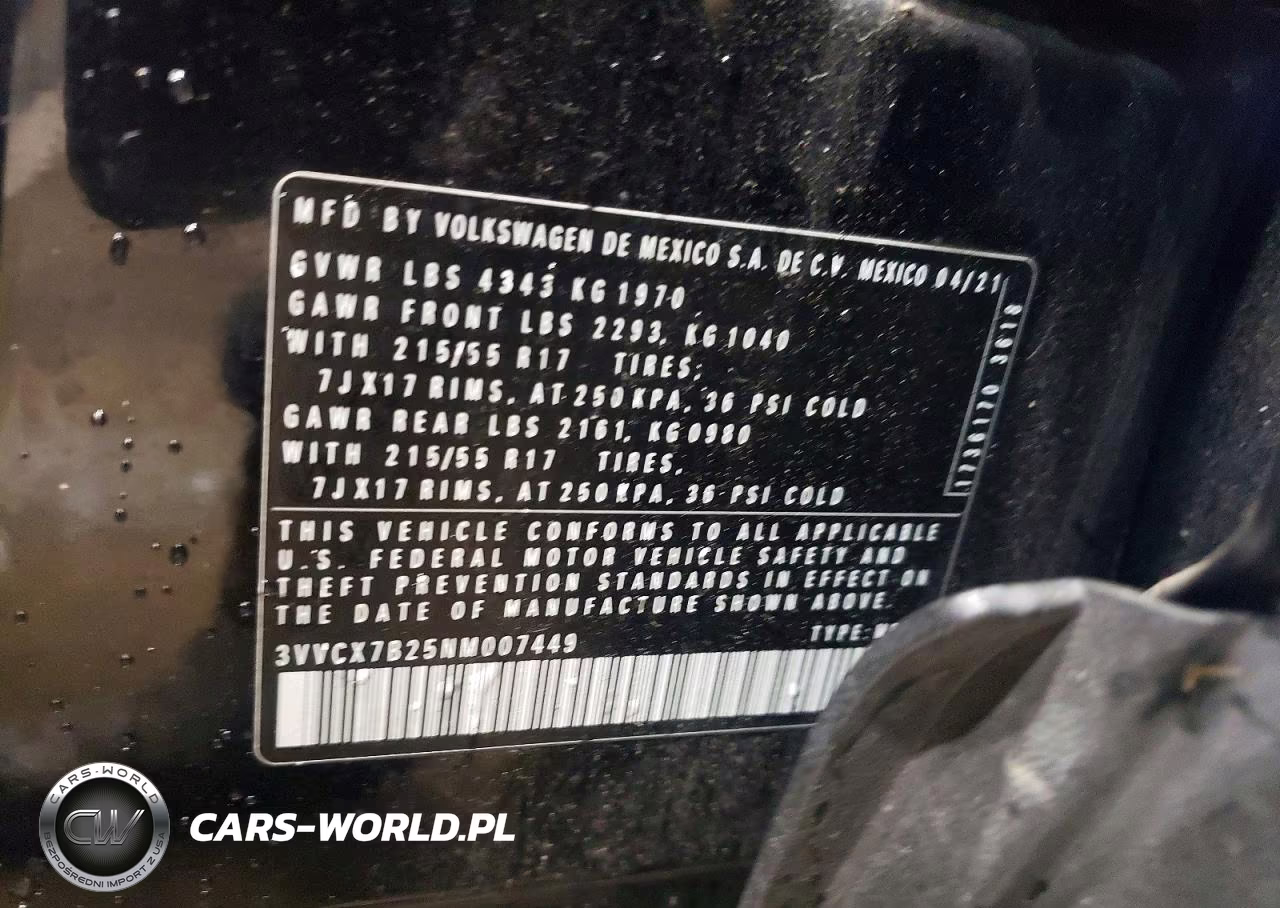 2022 Volkswagen Taos S VIN:3VVCX7B25NM007449 - 12