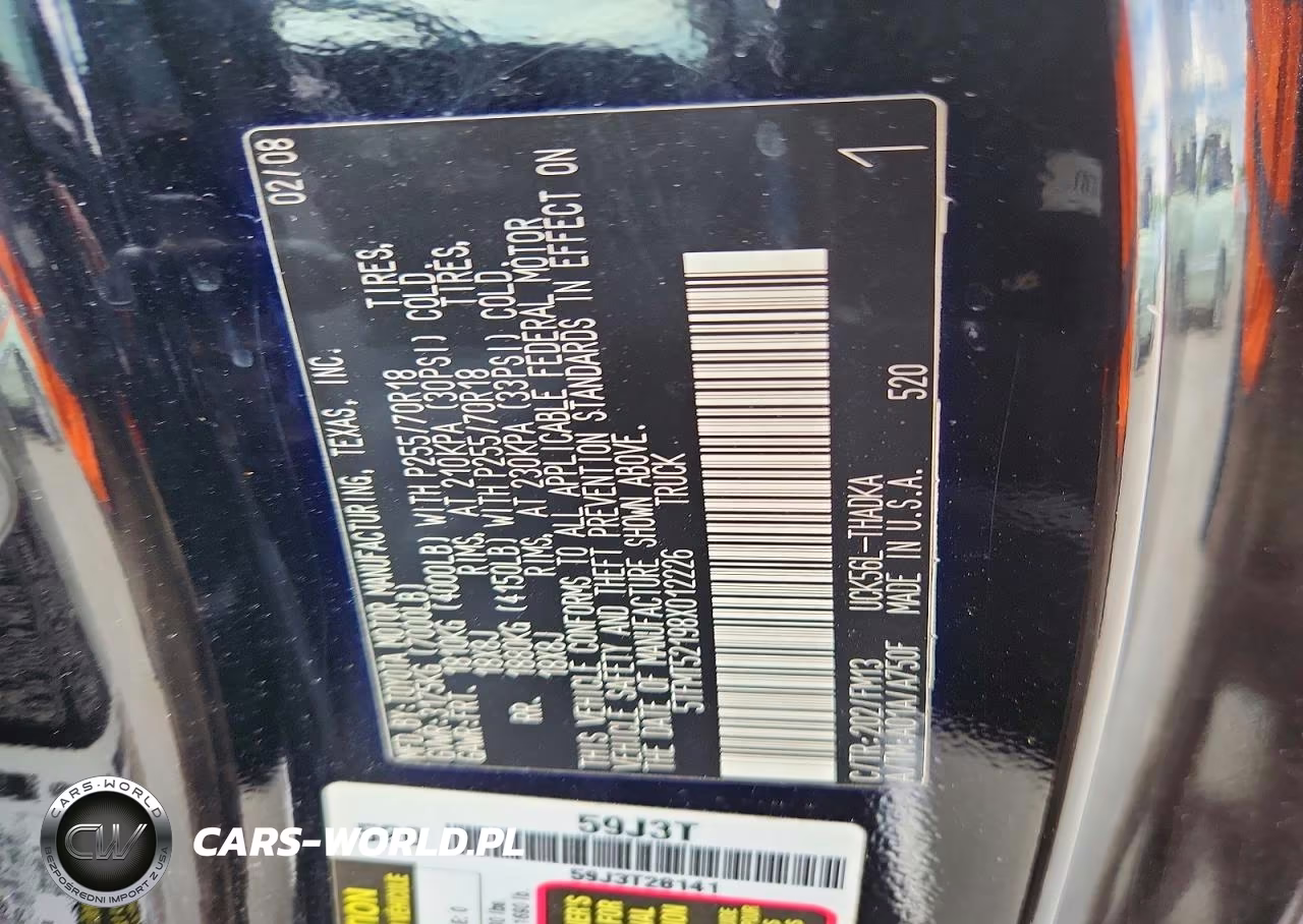 2008 Toyota Tundra Grade VIN:5TFMT52198X012226 - 12