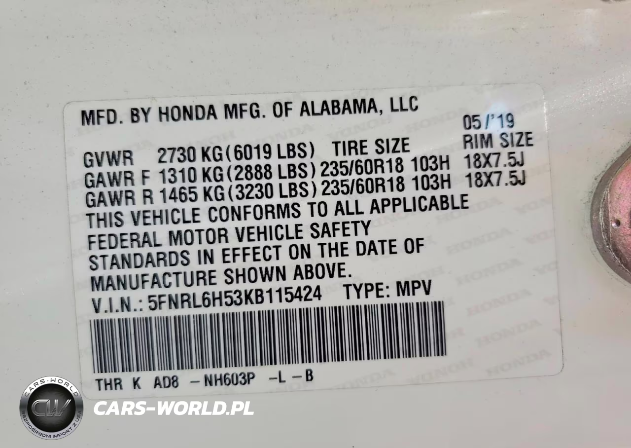 2019 Honda Odyssey Ex VIN:5FNRL6H53KB115424 - 14