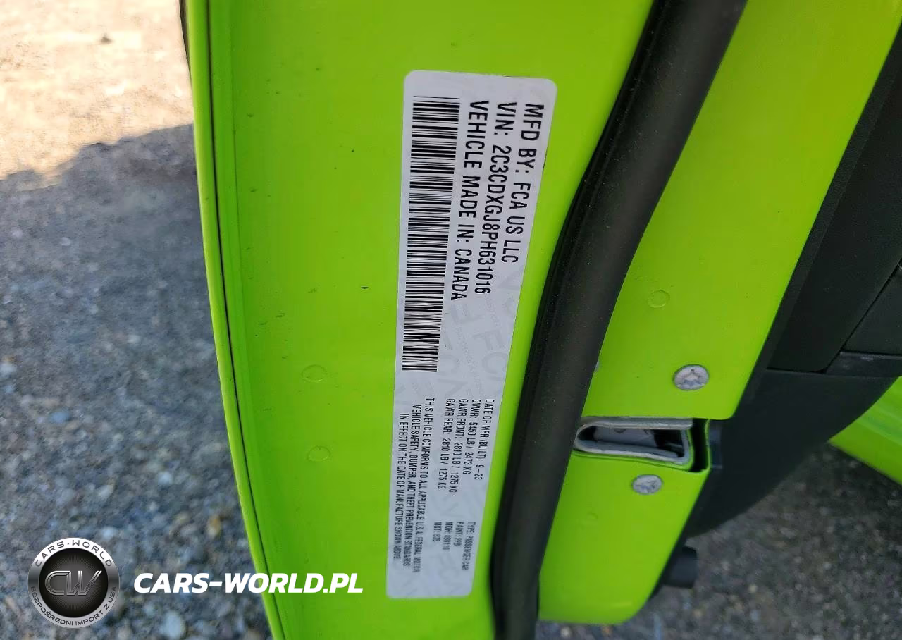2023 Dodge Charger Scat Pack VIN:2C3CDXGJ8PH631016 - 12