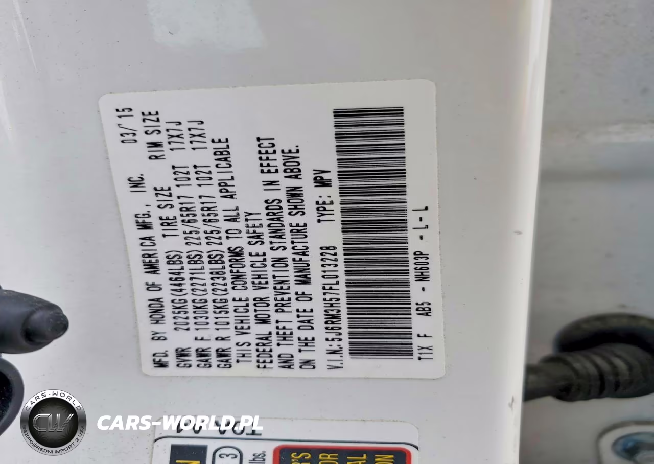 2015 Honda Cr-V Ex VIN:5J6RM3H57FL013228 - 13