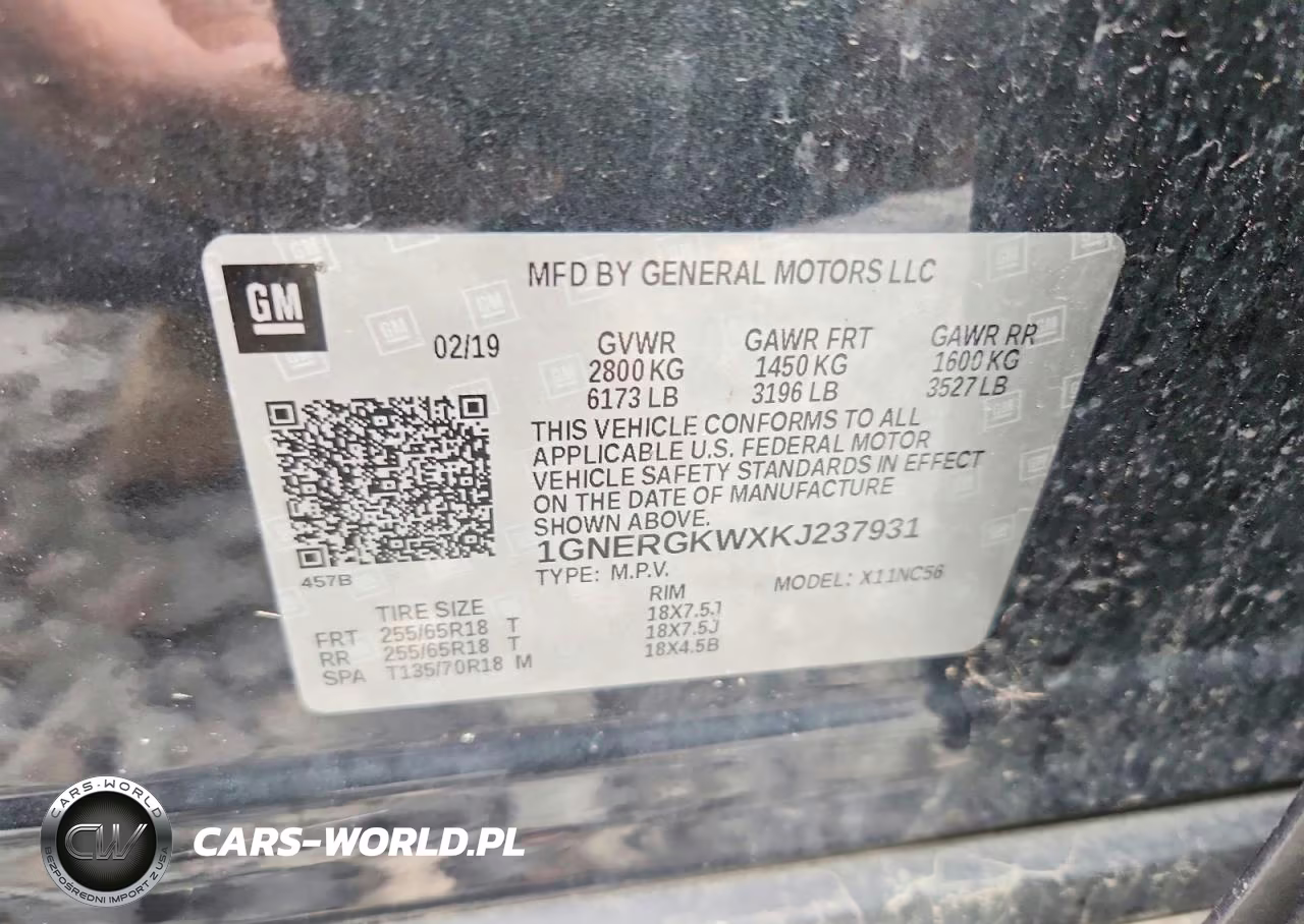 2019 Chevrolet Traverse Lt VIN:1GNERGKWXKJ237931 - 13