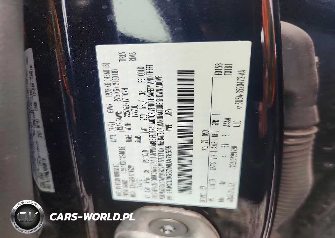 2021 Ford Escape Se VIN:1FMCU0G67MUA78555 - 13