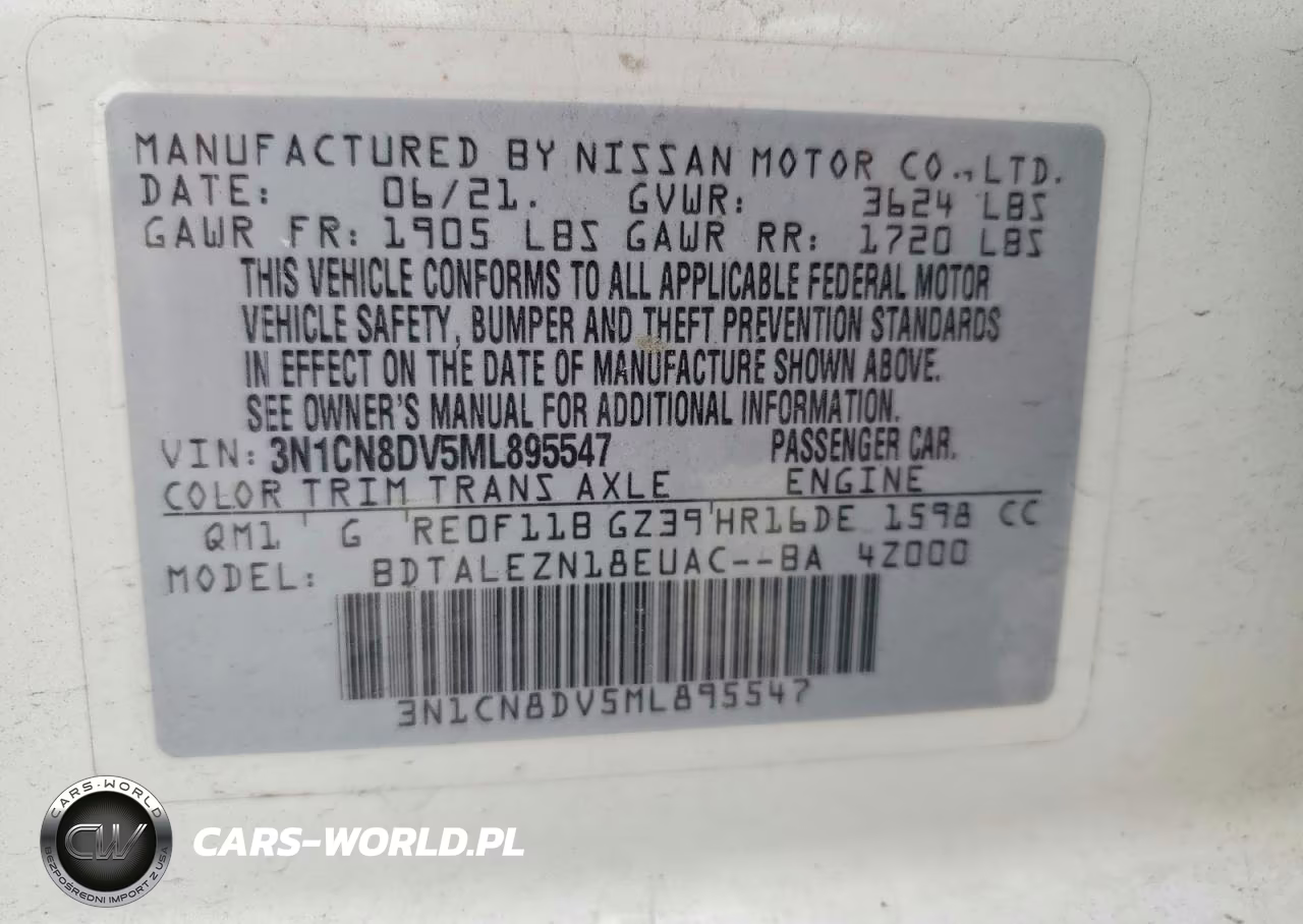 2021 Nissan Versa S VIN:3N1CN8DV5ML895547 - 13