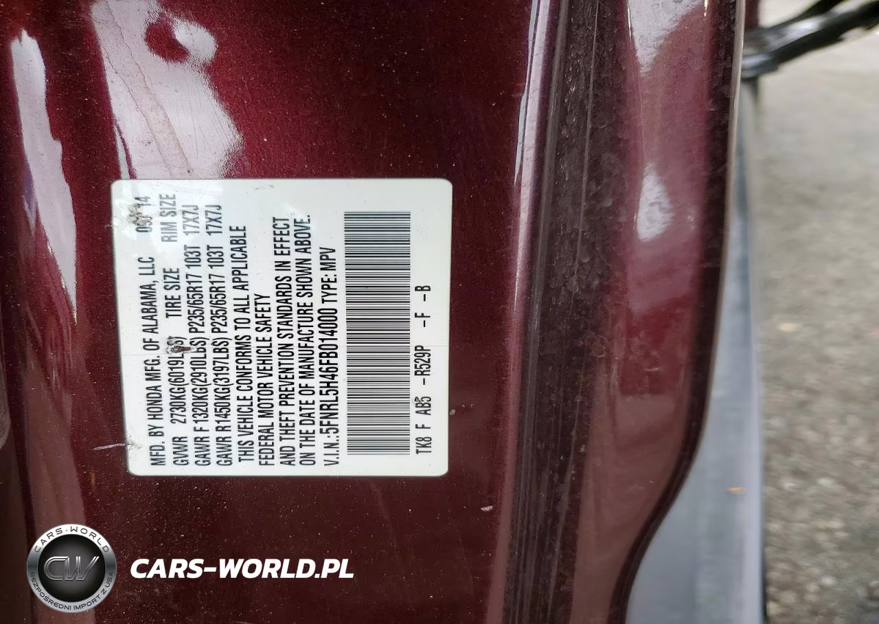 2015 Honda Odyssey Ex VIN:5FNRL5H46FB014000 - 13