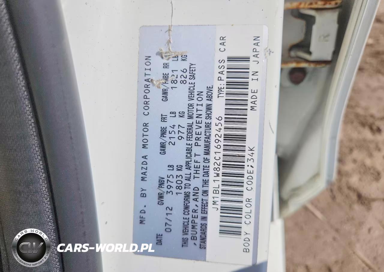 2012 Mazda 3 I VIN:JM1BL1W82C1692456 - 12