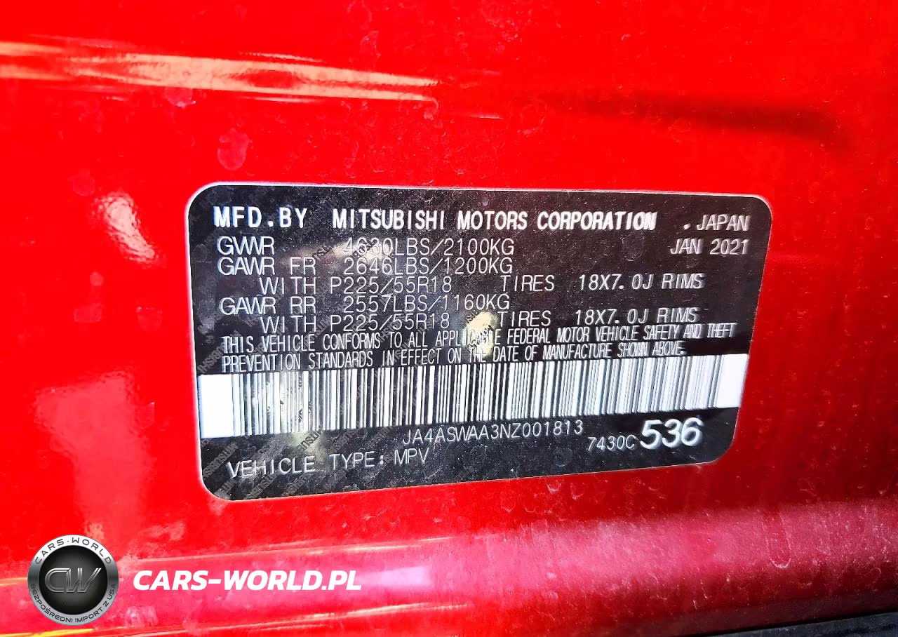 2022 Mitsubishi Eclipse Cross Se VIN:JA4ASWAA3NZ001813 - 13