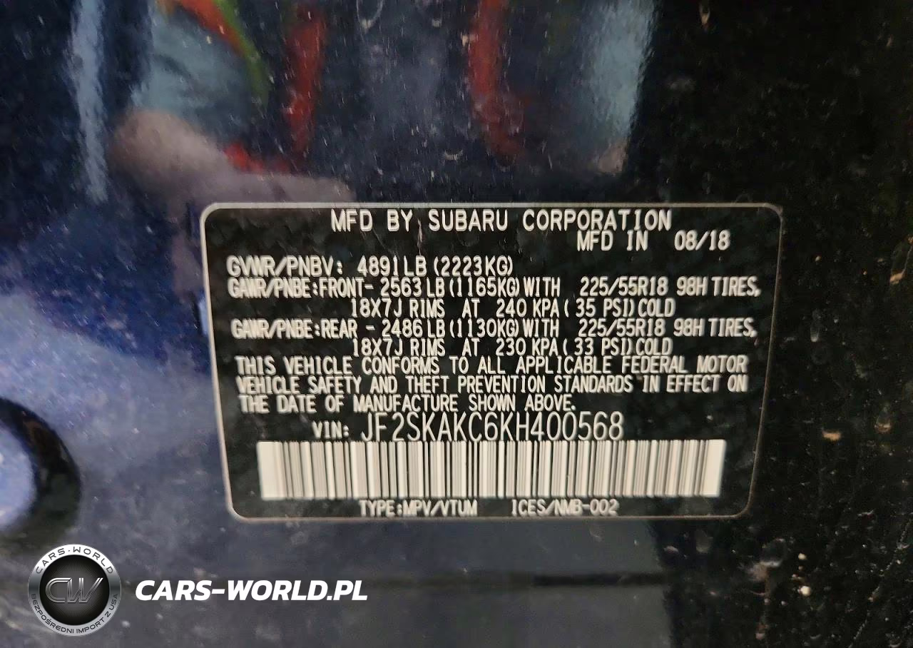 2019 Subaru Forester Sport VIN:JF2SKAKC6KH400568 - 13