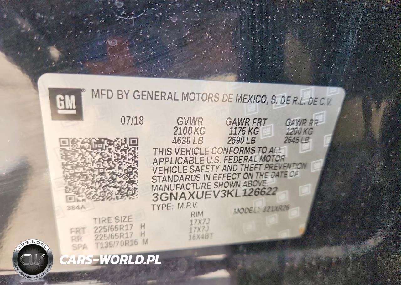 2019 Chevrolet Equinox Lt VIN:3GNAXUEV3KL126622 - 13