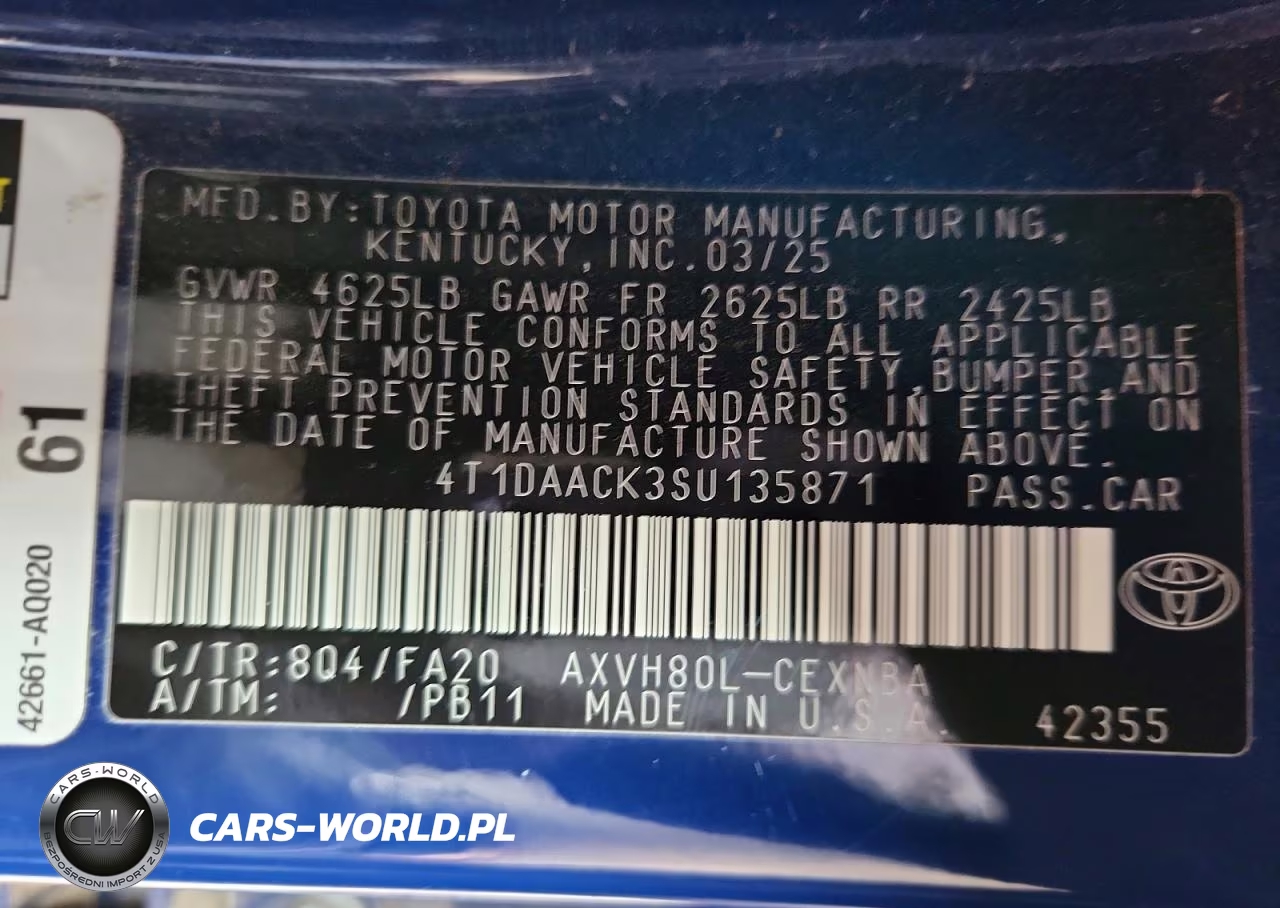 2025 Toyota Camry Le VIN:4T1DAACK3SU135871 - 12