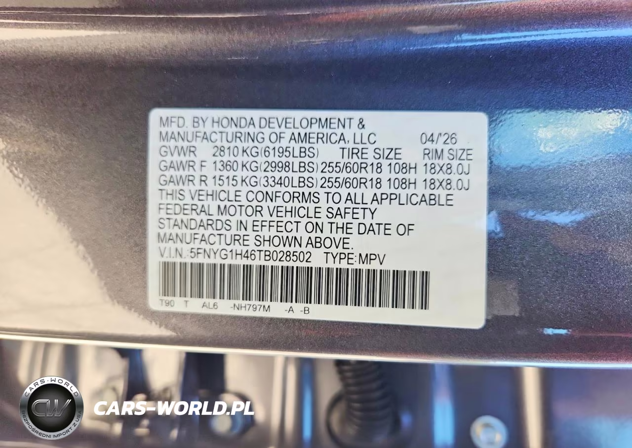 2026 Honda Pilot Exl VIN:5FNYG1H46TB028502 - 14