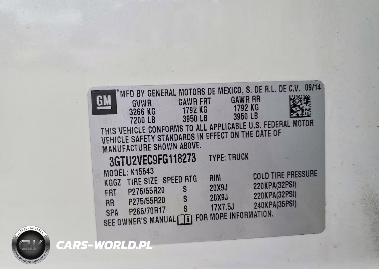 2015 GMC Sierra K1500 Slt VIN:3GTU2VEC9FG118273 - 13