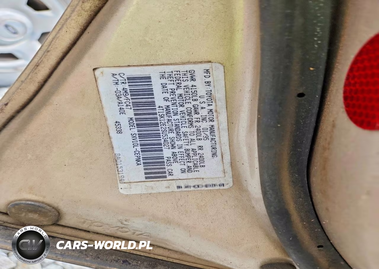 1995 Toyota Camry VIN:4T1SK12E2SU534027 - 12