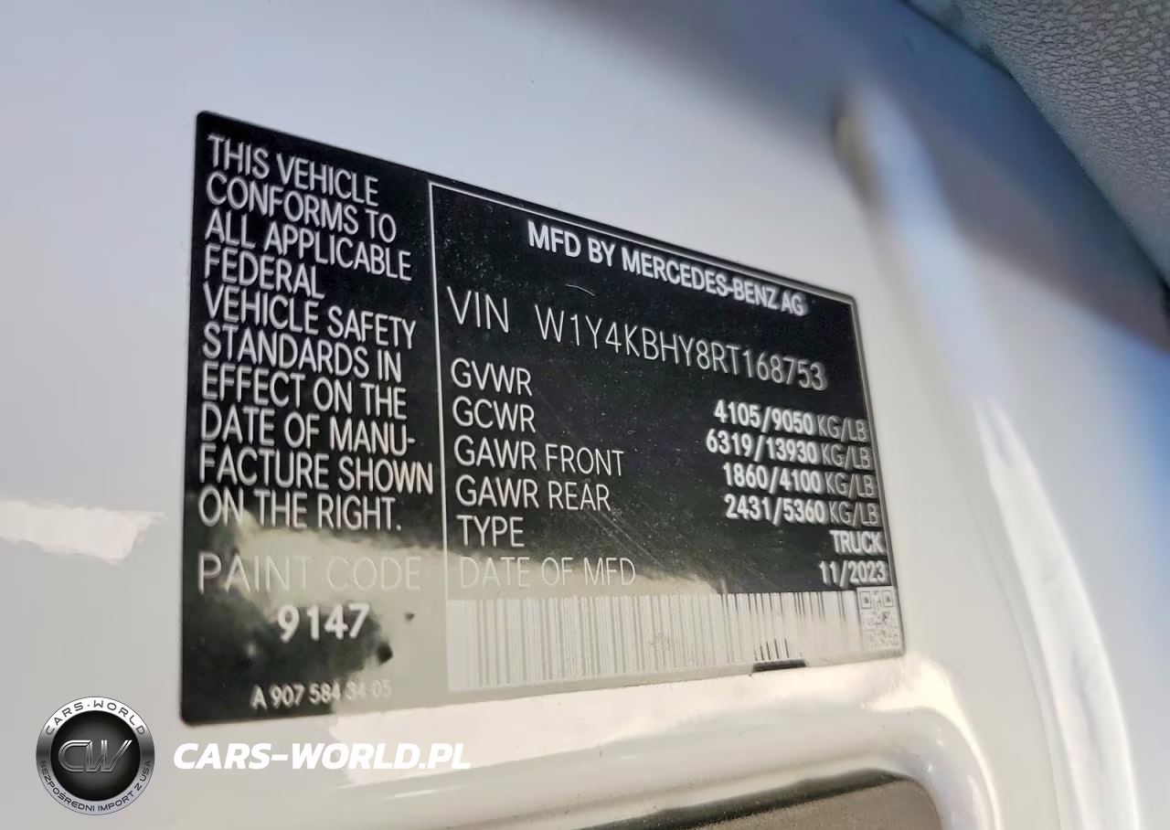 2024 MERCEDES-BENZ SPRINTER 2500 VIN:W1Y4KBHY8RT168753 - 13