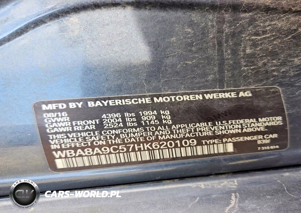 2017 BMW 320 I VIN:WBA8A9C57HK620109 - 12