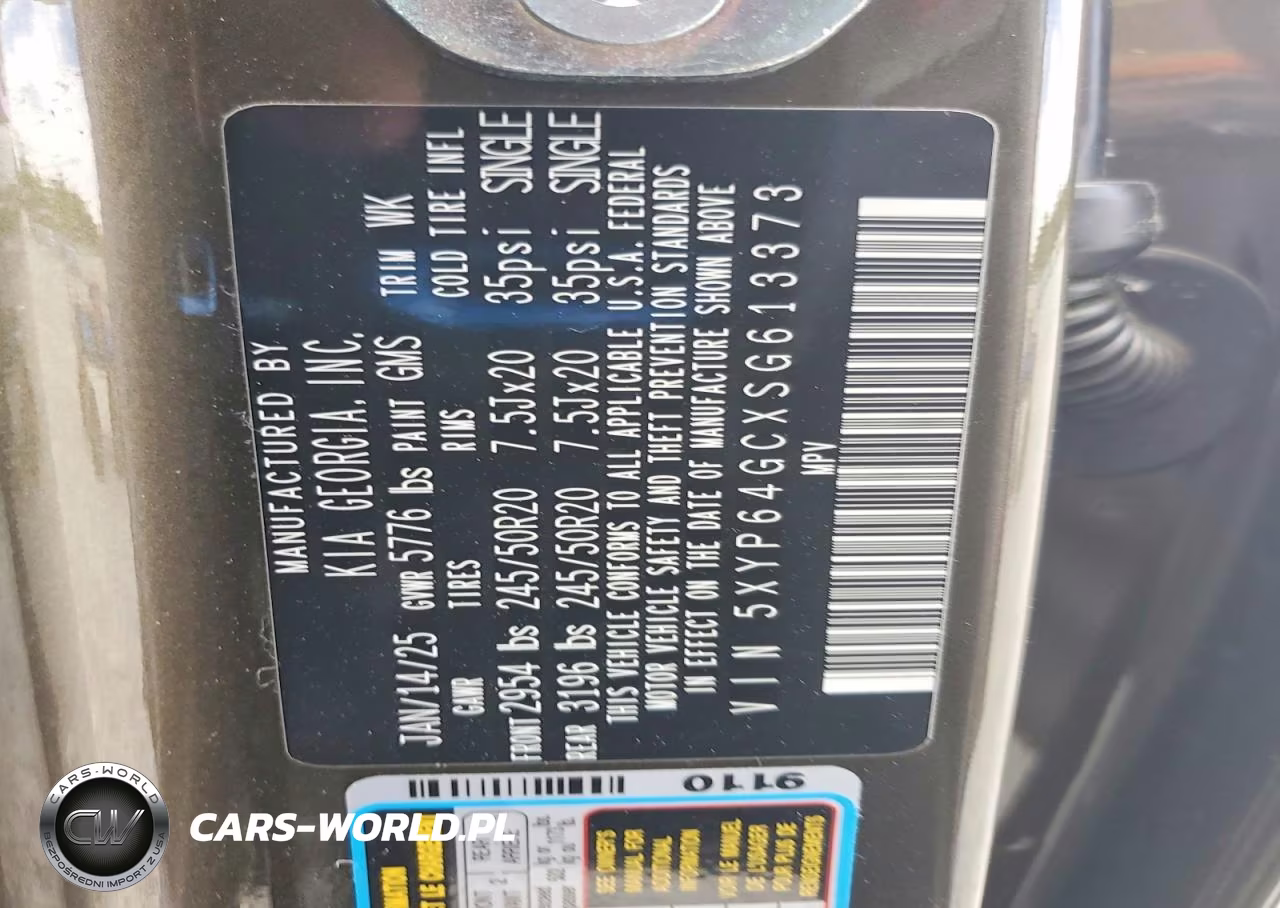 2025 Kia Telluride S VIN:5XYP64GCXSG613373 - 13