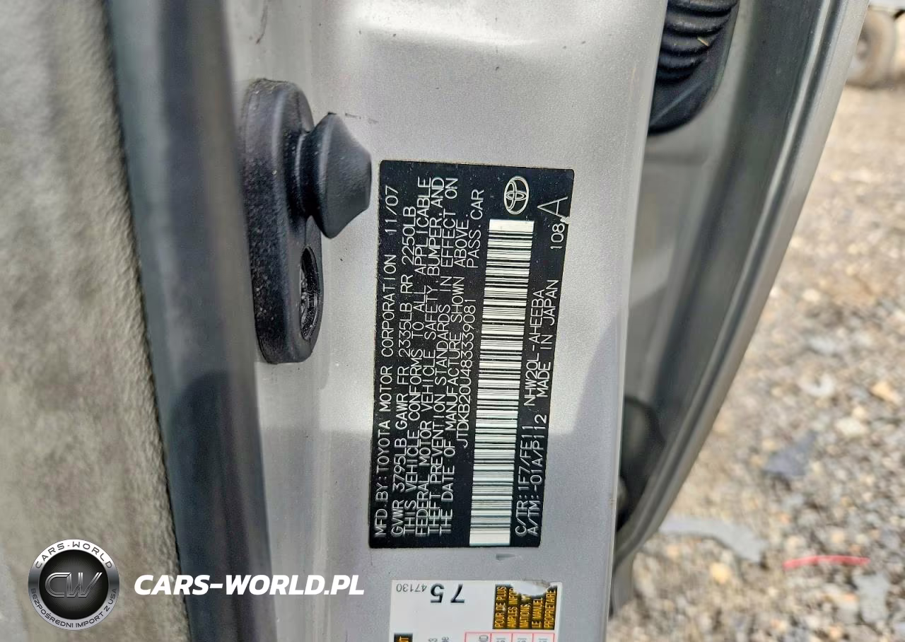 2008 Toyota Prius Base VIN:JTDKB20U483339081 - 12