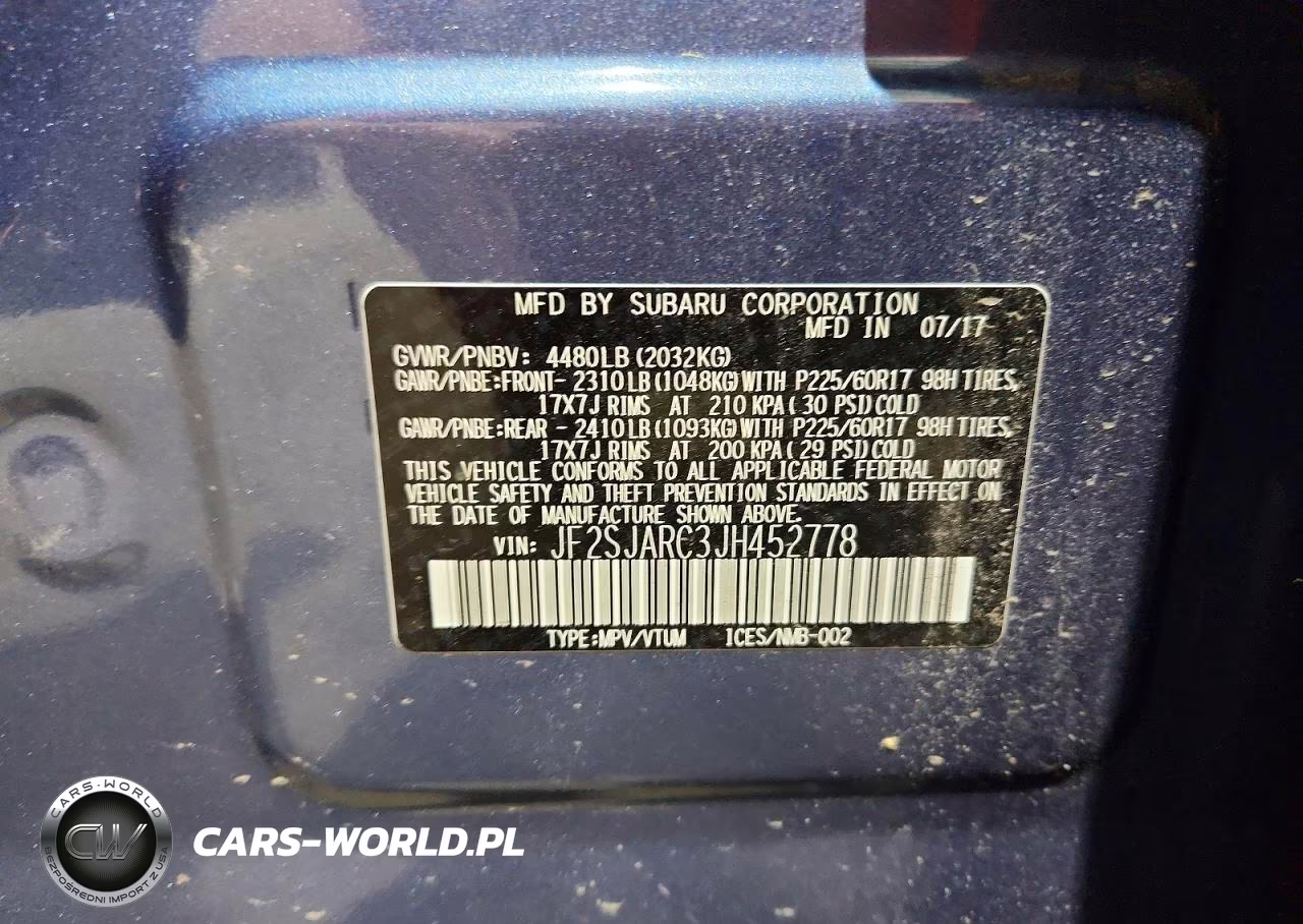 2018 Subaru Forester 2.5I Limited VIN:JF2SJARC3JH452778 - 12