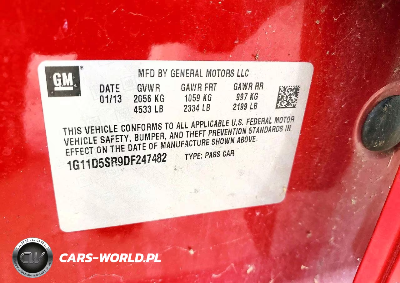 2013 Chevrolet Malibu 1Lt VIN:1G11D5SR9DF247482 - 12