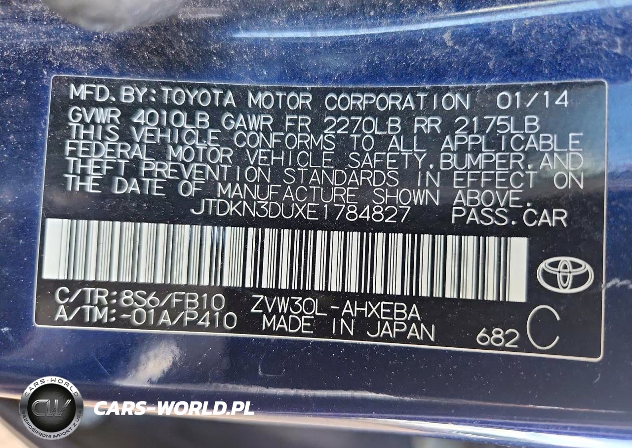 2014 Toyota Prius Three VIN:JTDKN3DUXE1784827 - 13