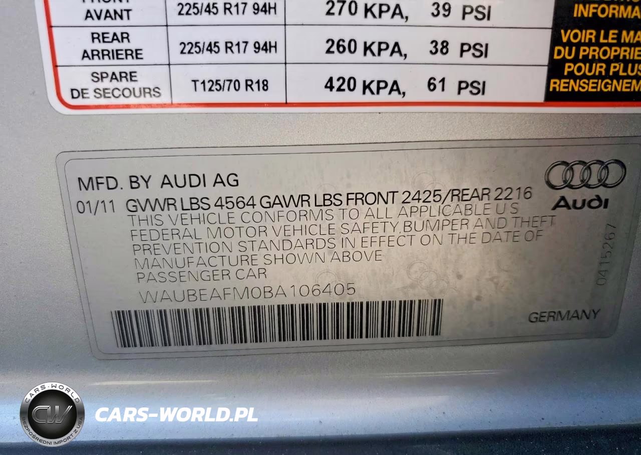 2011 Audi A3 Premium VIN:WAUBEAFM0BA106405 - 12