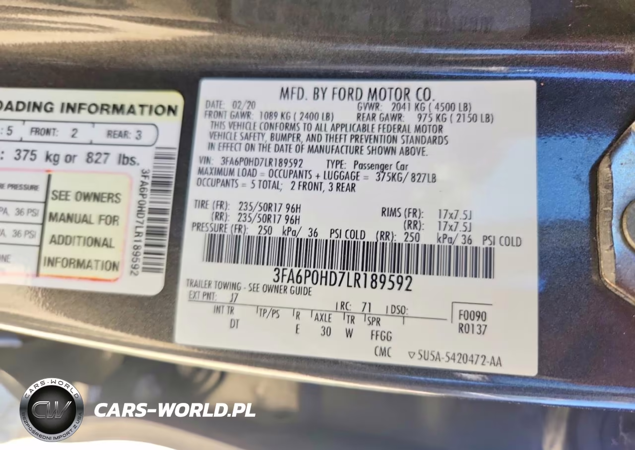 2020 Ford Fusion Se VIN:3FA6P0HD7LR189592 - 12